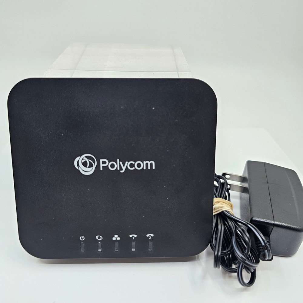 Polycom OBi302 2-Port VoIP Phone Adapter 2668-08416-351 with Power Supply Black